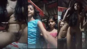 Lesbian Sisters Showing Their Boobs & Masturbating