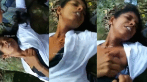 Risky Outdoor Sex With Skinny Lankan GF