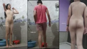 Young Sister Nude Bathing Captured By Brother