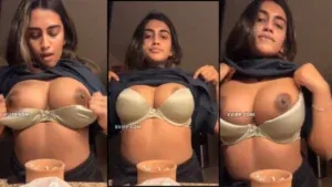 Desi Babe Showing Her Perfect Rounded Boobies