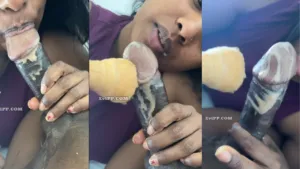 Sri Lankan Whore Eating Big Black Cock with Ice Cream
