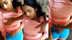 Beautiful Sleeping Girl Boobs Pressed By Her Brother
