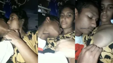 Sri Lankan Teen School Couple Public Bus Fun Boobs Suck & Kissing