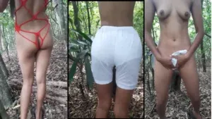 Sri Lankan Sexy Teen Girl Jungle Fun With BF
