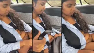 South Indian Beauty In Car Wearing Panty After Fuck